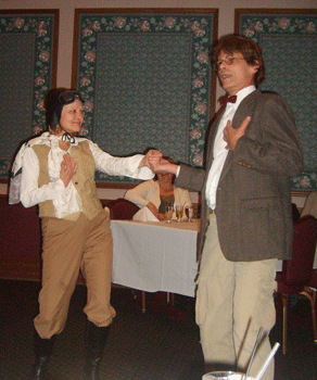 Deborah Frazier as Amelia Darehart and Butch Maxwell as Indiana Smith