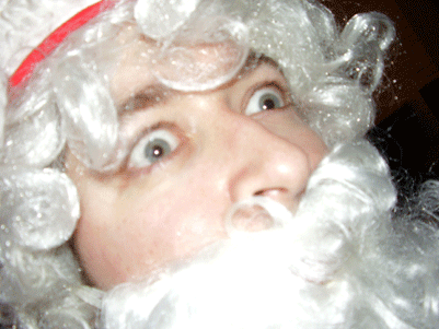 Extreme Closeup of Mario Muscar
as Santa Claus