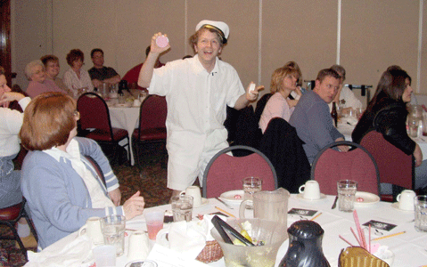 The Captain prepares his hands with sticky stuff