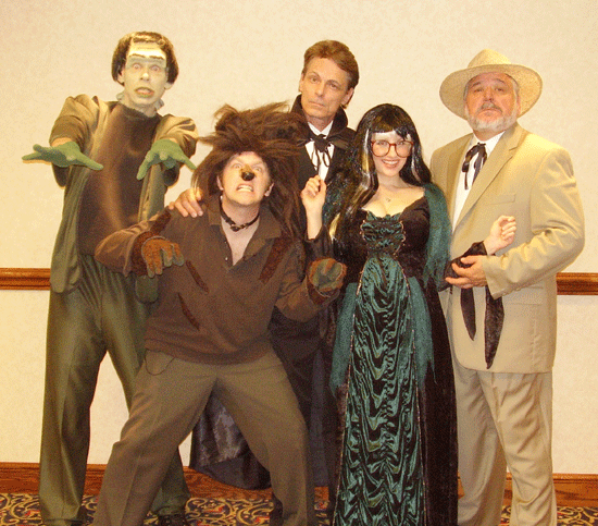 Bert Furioli as Rankenstein Monster, Ryan Sears as Woofman, Butch Maxwell as Dragula, Maura Schneider as Vampira and Gino Angelo as Congressman Jackson