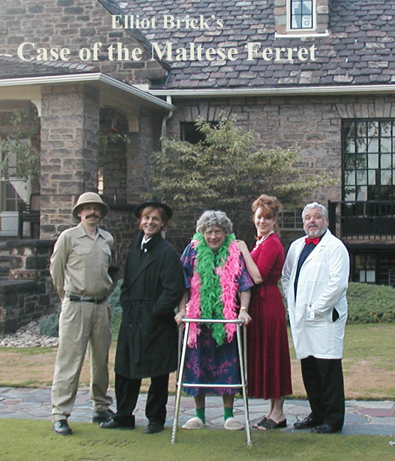 Elliot Brick's "The
Case of the Maltese Ferret" or "Clueless in Seattle" by 
Bert Furioli and Butch Maxwell. Pictured are Furioli, Maxwell, Michael Moran,
Rachel Podwika and Gino Angelo