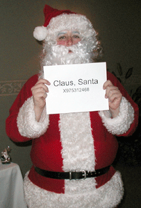 Mario Muscar as Santa Claus in trouble