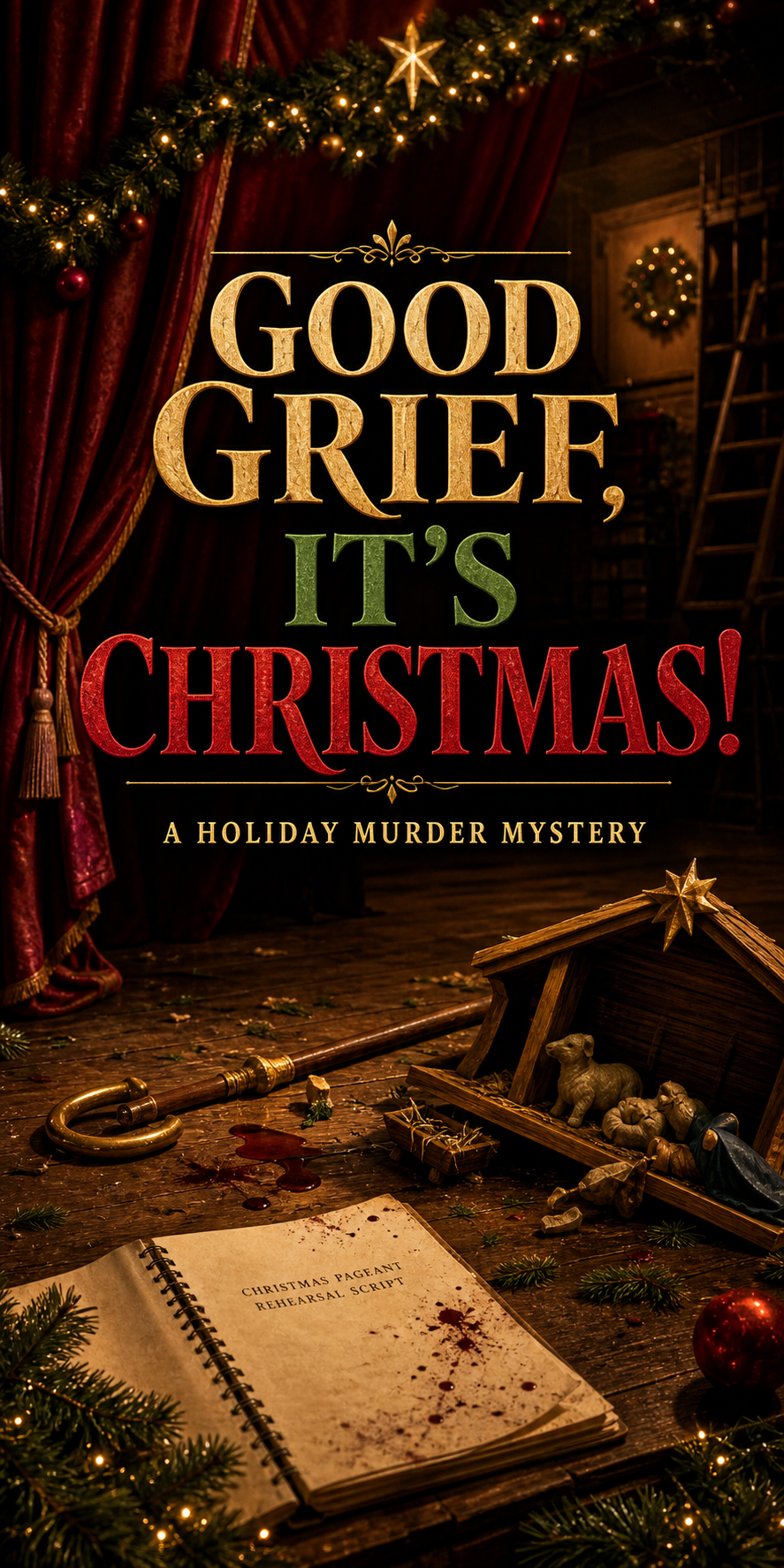 Good Grief, It's Christmas! holiday murder mystery poster
